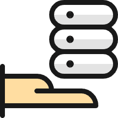 Server Hand Icon from Ultimate Colors Set