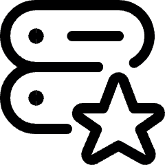 Server Star Icon from Ultimate Regular Set