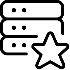 Server Star Icon from Ultimate Light Set