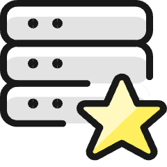 Server Star Icon from Ultimate Colors Set