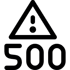 Server Warning 500 Icon from Ultimate Regular Set