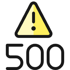Server Warning 500 Icon from Ultimate Colors Set