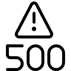 Server Warning 500 Icon from Ultimate Light Set