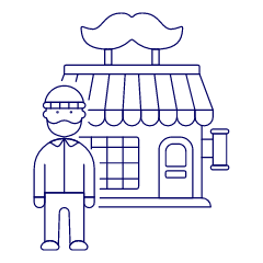 Barber Shop 1 Illustration from UX Line Set