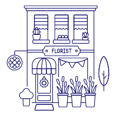 Floral Shop Illustration from UX Line Set