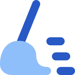Clean Broom Wipe Icon from Flex Flat Set