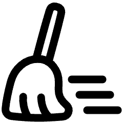 Clean Broom Wipe Icon from Plump Line Set