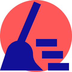 Clean Broom Wipe Icon from Sharp Pop Set