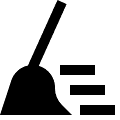 Clean Broom Wipe Icon from Sharp Solid Set