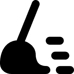 Clean Broom Wipe Icon from Flex Solid Set