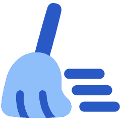 Clean Broom Wipe Icon from Plump Flat Set