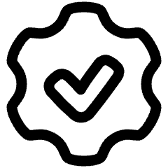 Cog Automation Gear Check Icon from Plump Line Set