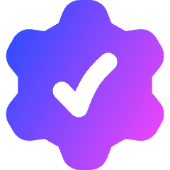 Cog Automation Gear Check Icon from Flex Gradient Set