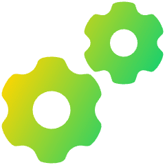 Cog Double Icon from Plump Gradient Set