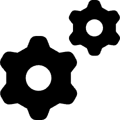 Cog Double Icon from Core Solid Set