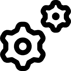 Cog Double Icon from Core Line Set
