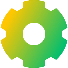 Cog Icon from Sharp Gradient Set