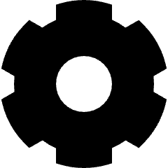 Cog Icon from Sharp Solid Set