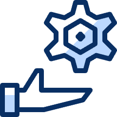 Cog Hand Icon from Cyber Duotone Set