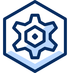 Cog Hexagon Icon from Cyber Duotone Set
