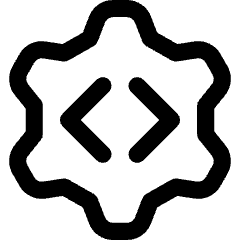 Cog Source Code Gear Icon from Core Line Set