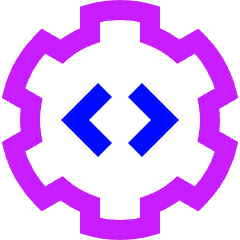 Cog Source Code Gear Icon from Sharp Neon Set
