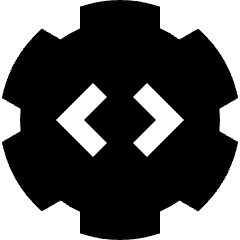 Cog Source Code Gear Icon from Sharp Solid Set