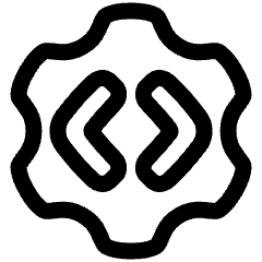Cog Source Code Gear Icon from Plump Line Set