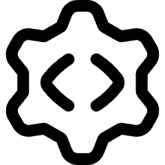 Cog Source Code Gear Icon from Flex Line Set