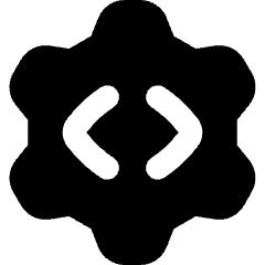 Cog Source Code Gear Icon from Flex Solid Set