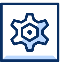 Cog Square Icon from Cyber Duotone Set