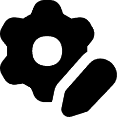 Customization Settings Gear Icon from Flex Solid Set