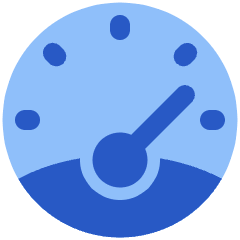 Dashboard Gauge High 1 Icon from Plump Flat Set