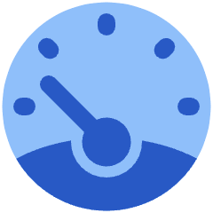 Dashboard Gauge Low 1 Icon from Plump Flat Set