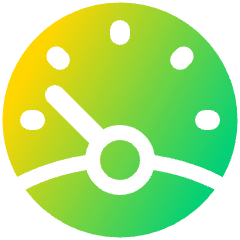 Dashboard Gauge Low 1 Icon from Plump Gradient Set