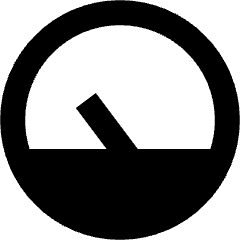 Dashboard Gauge Low 1 Icon from Sharp Solid Set