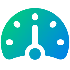 Dashboard Gauge Medium 2 Icon from Plump Gradient Set