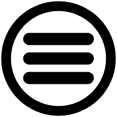 Hamburger Menu Circle Icon from Plump Remix Set