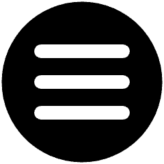 Hamburger Menu Circle Icon from Plump Solid Set