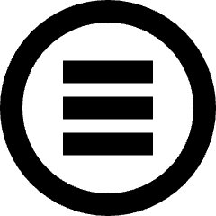 Hamburger Menu Circle Icon from Sharp Remix Set