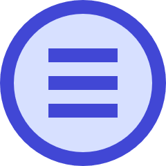 Hamburger Menu Circle Icon from Sharp Duo Set