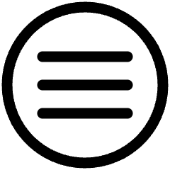 Hamburger Menu Circle Icon from Plump Line Set