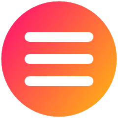 Hamburger Menu Circle Icon from Plump Gradient Set