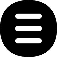 Hamburger Menu Circle Icon from Flex Solid Set