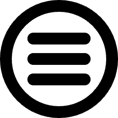 Hamburger Menu Circle Icon from Micro Line Set