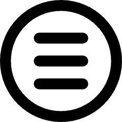 Hamburger Menu Circle Icon from Core Remix Set