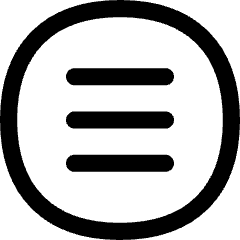Hamburger Menu Circle Icon from Flex Line Set