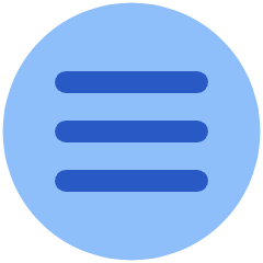 Hamburger Menu Circle Icon from Plump Flat Set