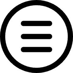 Hamburger Menu Circle Icon from Core Line Set