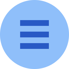 Hamburger Menu Circle Icon from Sharp Flat Set